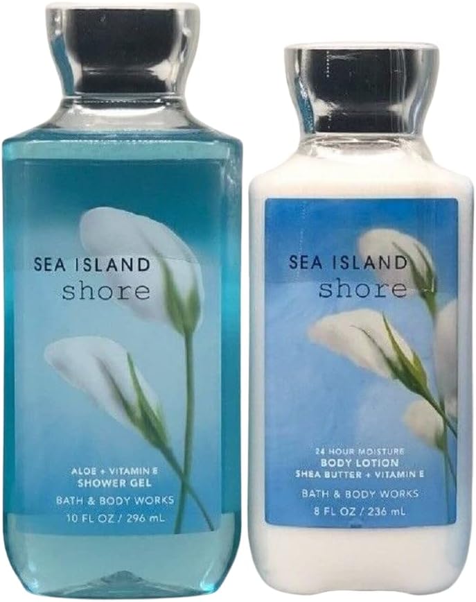 Bath and Body Works Sea Island Shore Gift Set of Shower Gel and Body Lotion