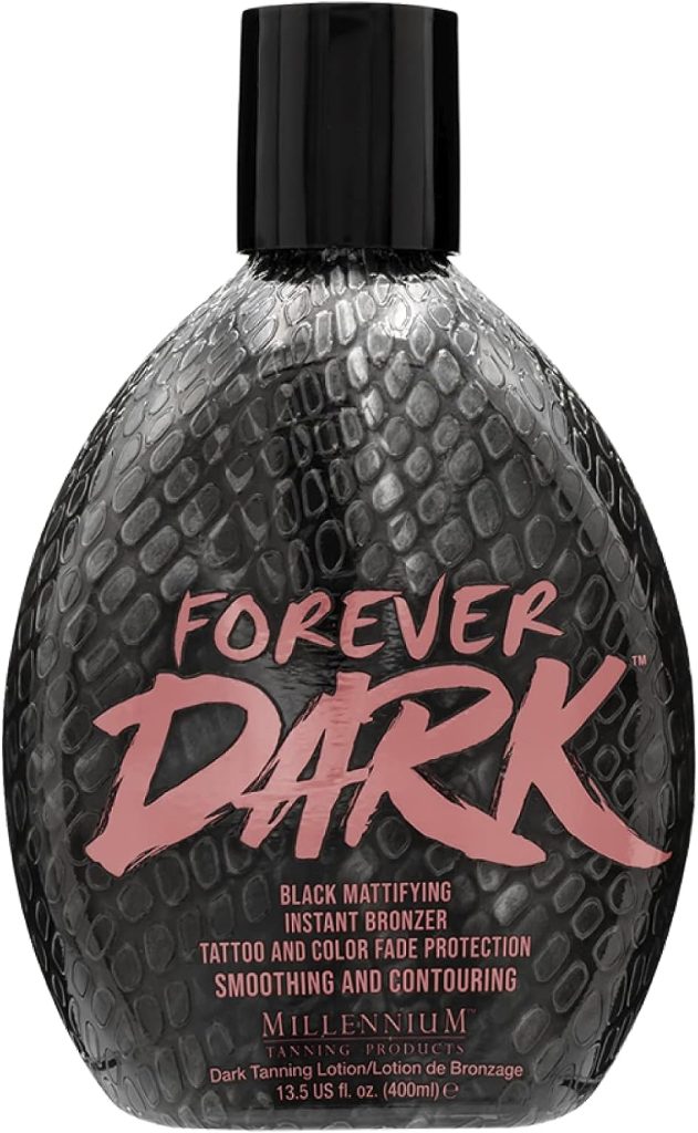 Millennium Tanning Forever Dark, Black Mattifying Instant Bronzer, Tanning Lotion, 13.5 Ounces