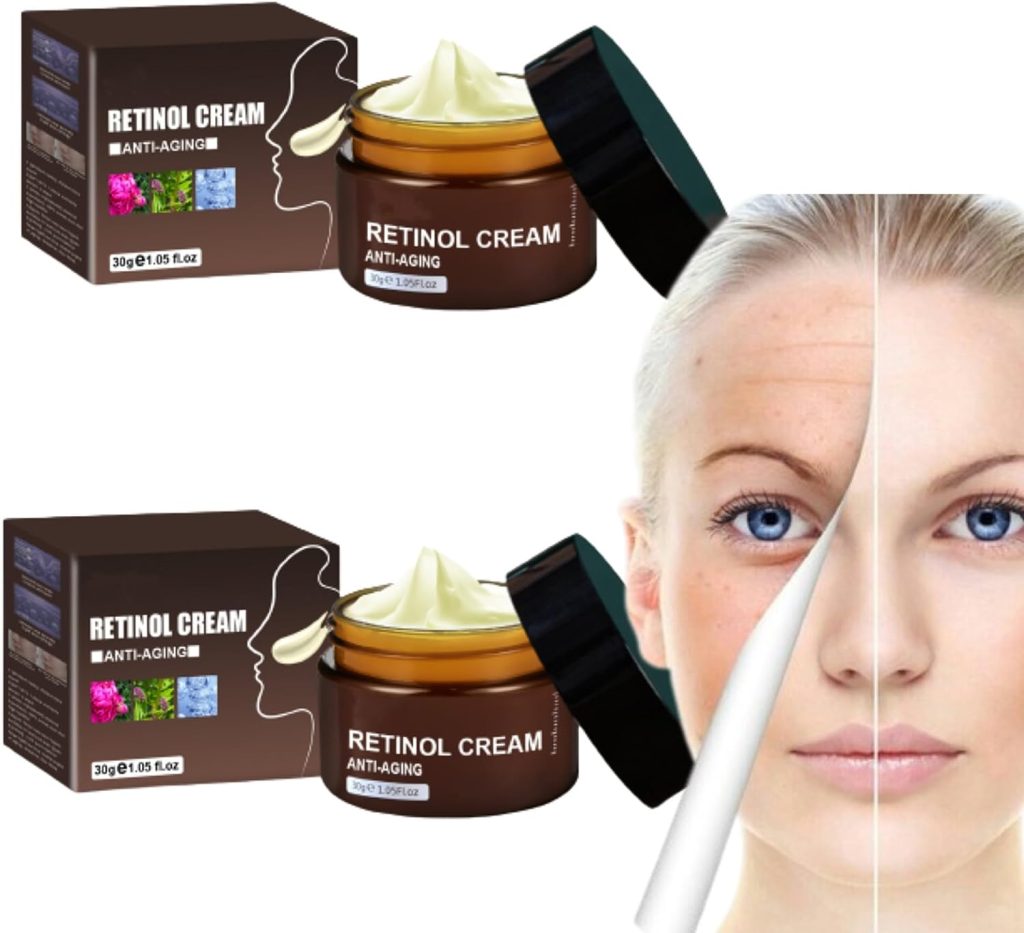 Retinol Anti Aging Wrinkle Removal Skin Firming Cream, EELHOE Retinol Cream Anti-Aging with Hyaluronic Acid and Vitamin C, Retinol Face Cream Moisturizer Anti-Aging (2)