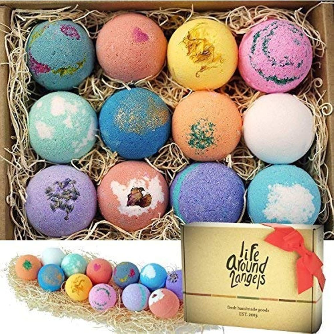 LifeAround2Angels Bath Bombs made in USA Shea and Coco Butter Moisture